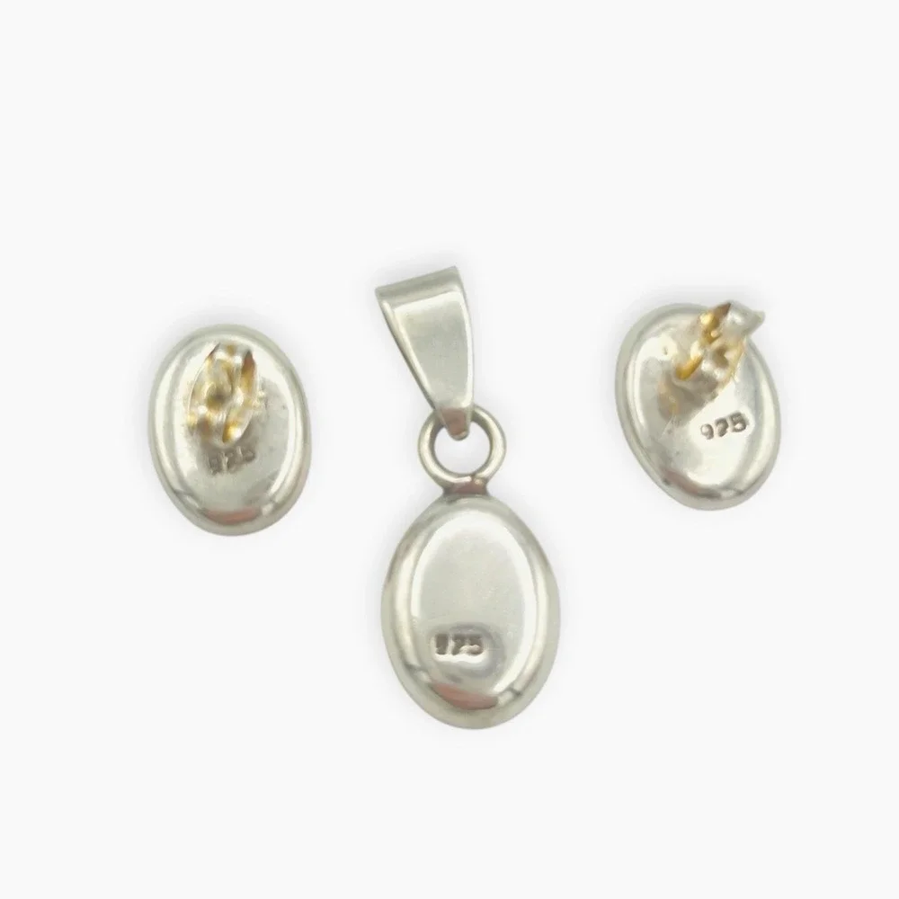 Coral Sterling Silver Earrings Pendant Light Orange Peach Cabochon Post‎